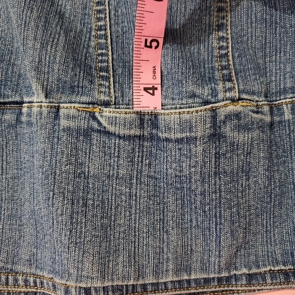 Vintage 2000s Y2k 00s Jean Jacket Rhinestones Bling Erika - Picture 11 of 11